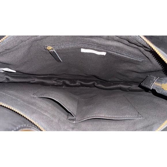 Anthropologie Julien Leather Tote Bag iBlack NWOT - Picture 8 of 8